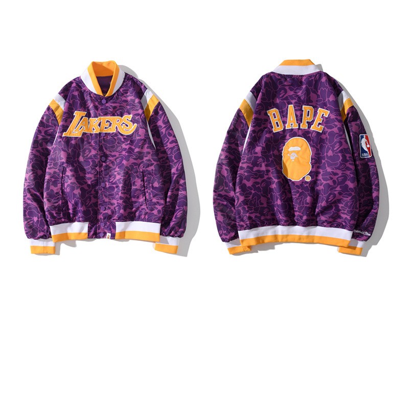 NBA x Bape Union Hoodie Lakers Purple M~3XL B15XC7275